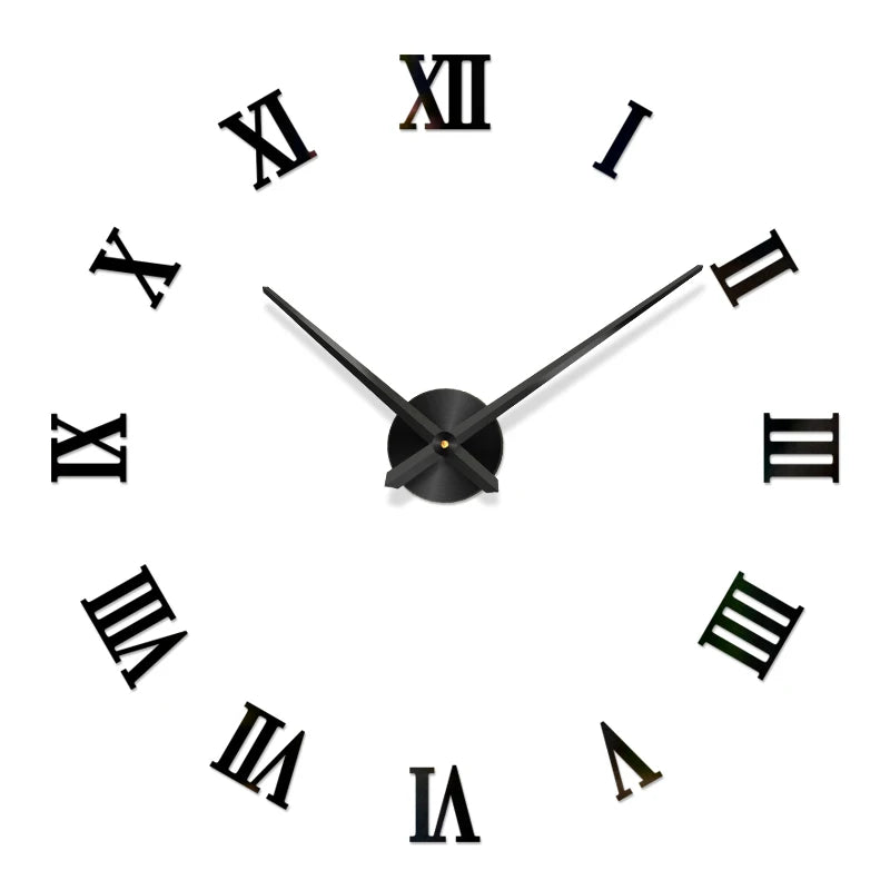 New Modern Design Large Wall Clock 3D DIY Quartz Clocks Fashion Watches Acrylic Mirror Stickers Living Room Home Decor Horloge