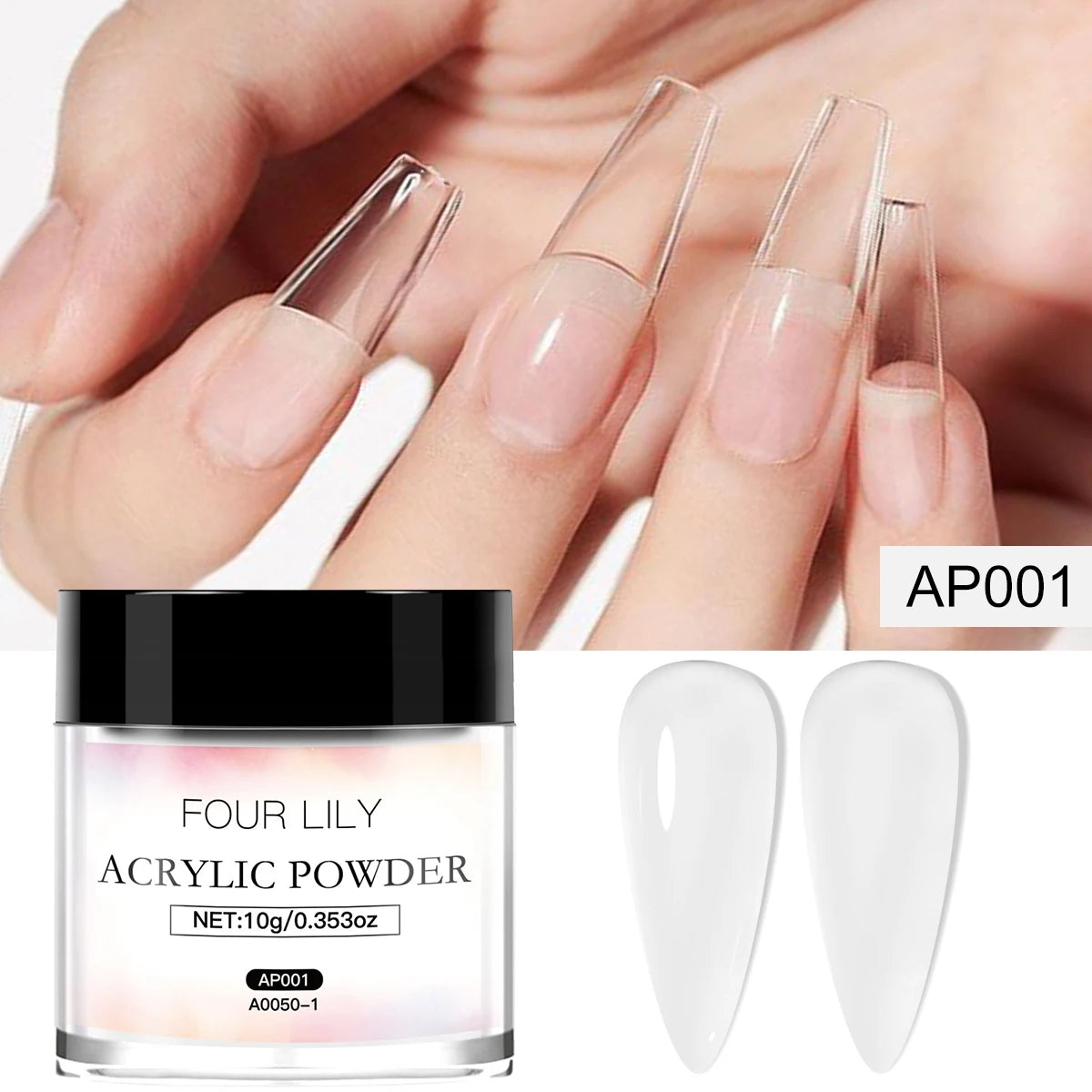 10g Acrylic Nail Powder Nude Pink White Transparent Nail Supplies No Need Lamp Cure Professional Powder for Nails Extension