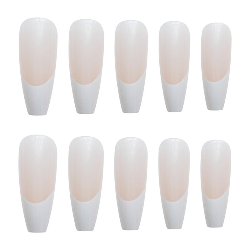 Nail Art Fake Nails Artificial Square Head Press on Acrylic Nail Tips Seamless Removable False Nails Ballerina Press on Nails