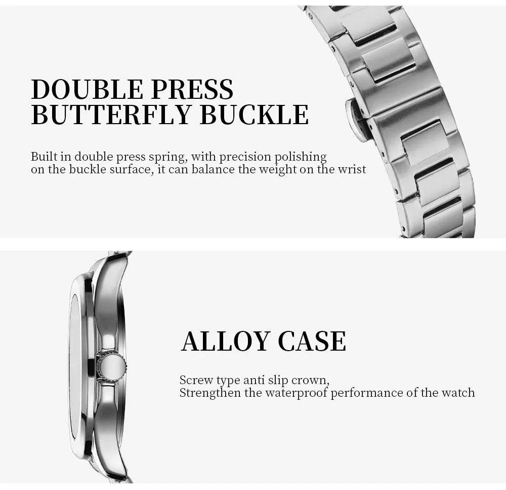 NIBOSI Mens Watches Analog Military Watch with Calendar Black Silicone Strap Waterproof Men’s Wrist Watches Minimalist Designer