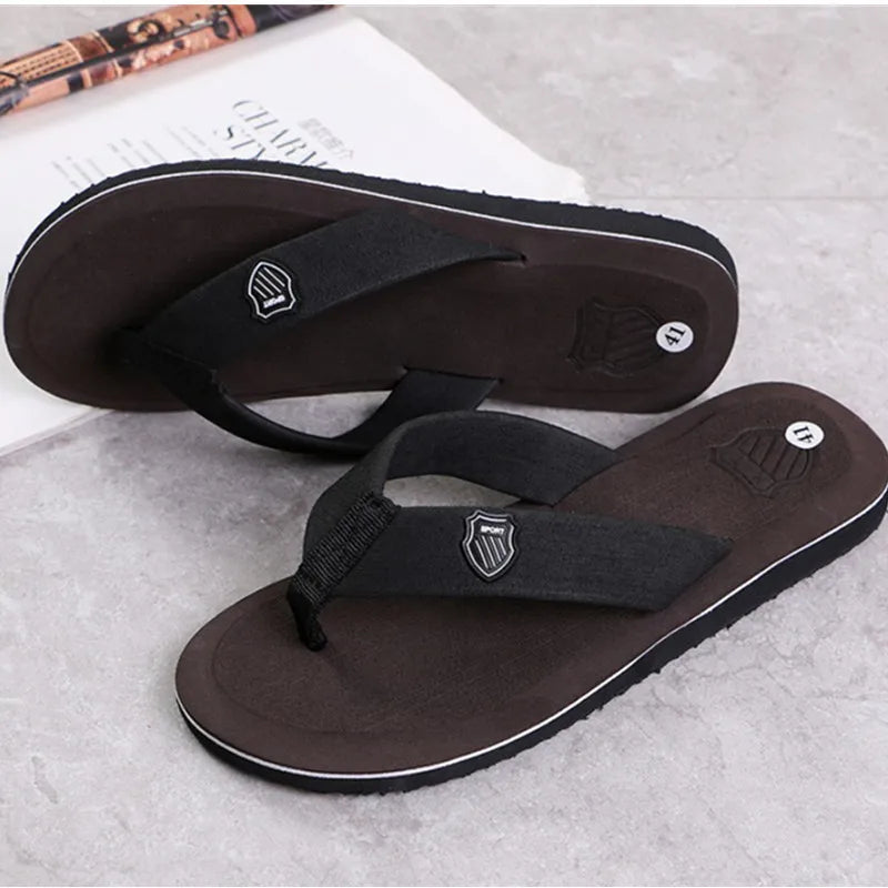 High Quality Summer Slippers Men Flip Flops Beach Sandals Non-Slip Casual Flat Shoes Slippers Indoor Shoes Men Outdoor Slides