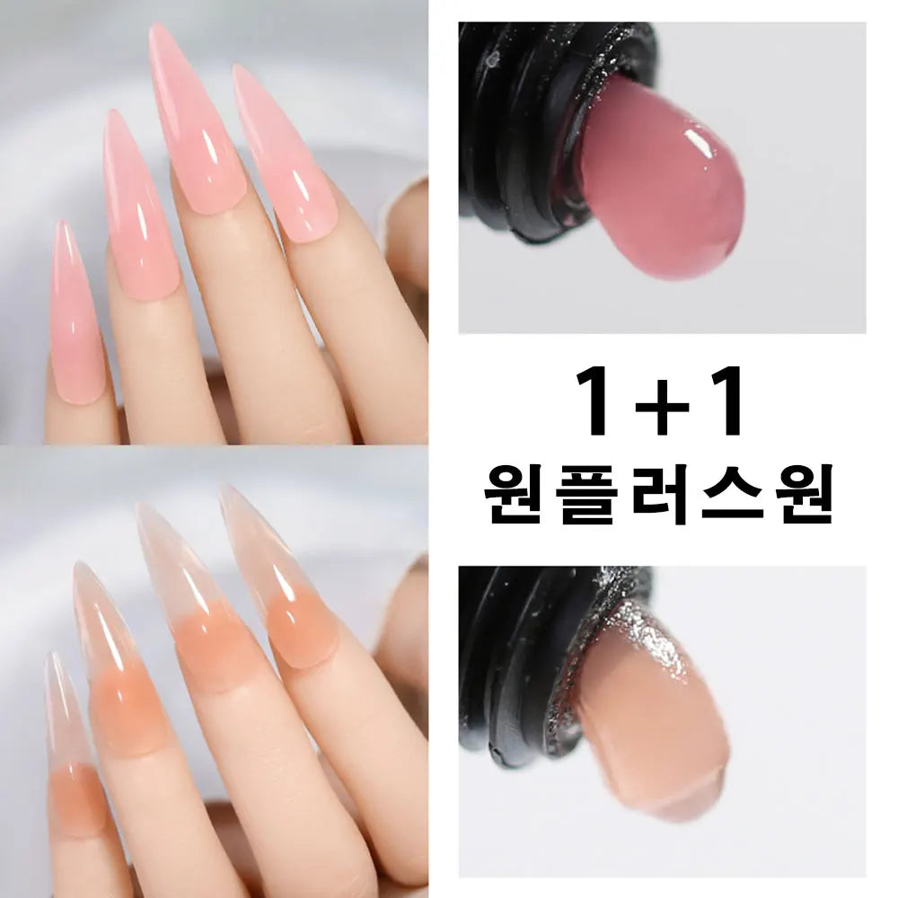 Arte Clavo 2pcs/Set 15ml Jelly Nail Extension Gel Pink White Clear Quick Building UV LED Gel Nails Finger Extensions Nail Art