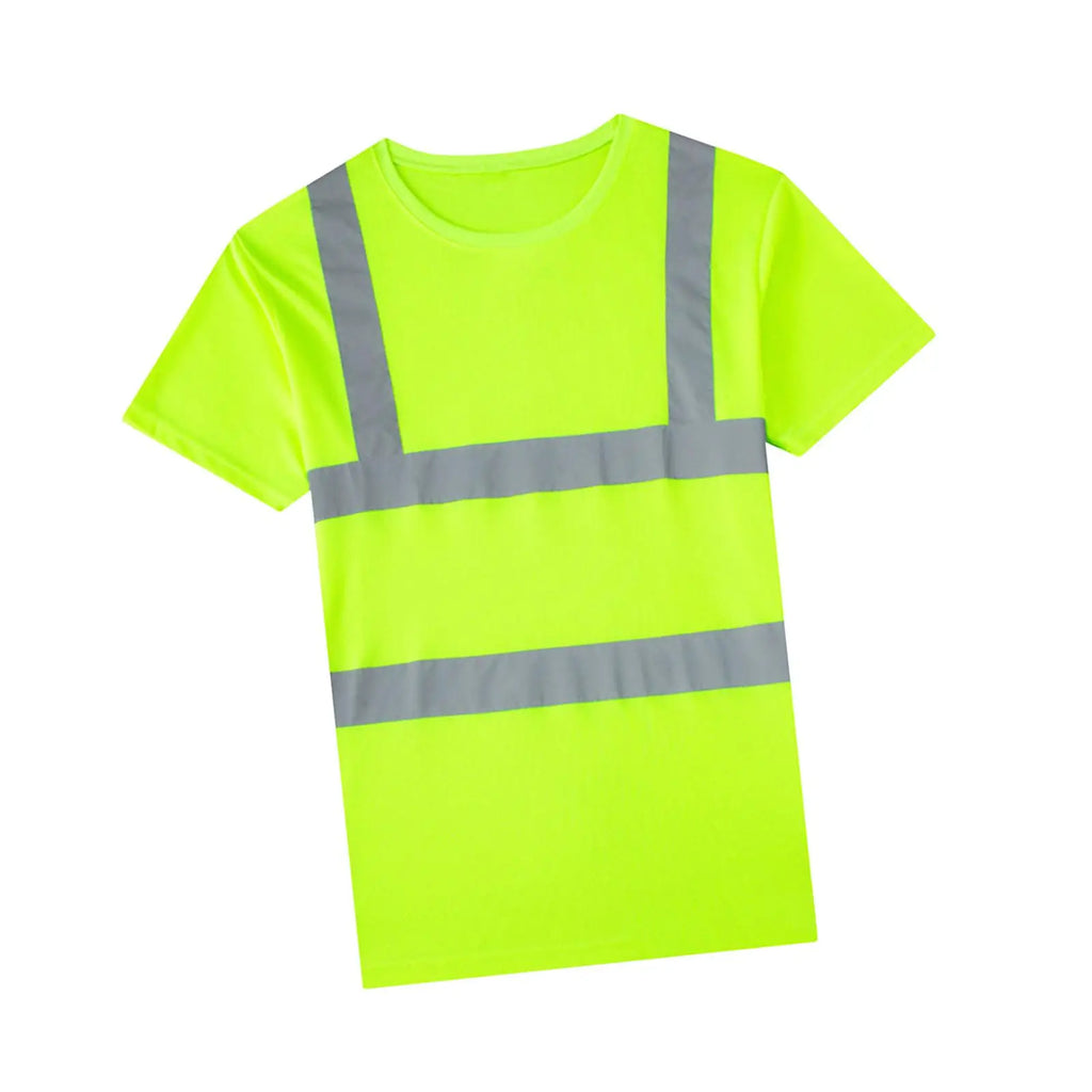 High Visibility Short Sleeve Reflective Work Shirts for Night Work Warehouse