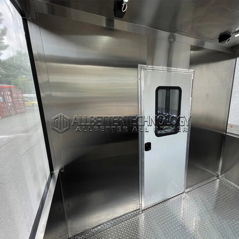 Allbetter Luxury Mobile Kitchen Trailer Fully Equipped Commercial Kitchen Fries Pizza Burger Ice Cream Food Truck Trailer