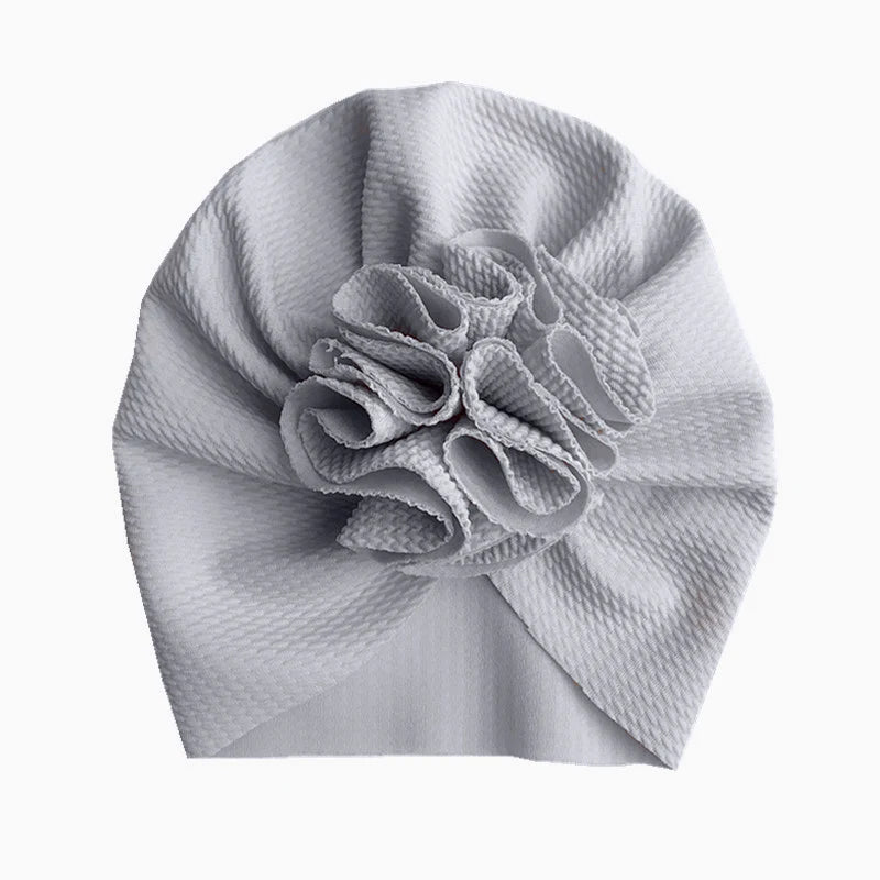 Cute Flower Baby Turban Hat Soft Baby Girl Headwrap Beanie Hat For Newborn Infant Toddler Headwear Headband