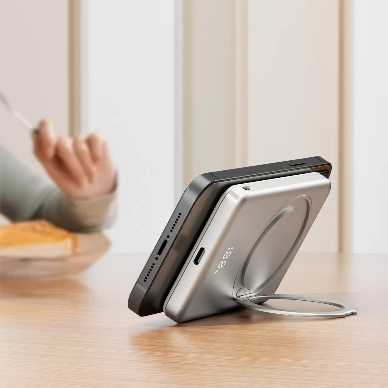 Magnetic Power Bank 10000mAh Wireless Fast Charger Stand  For MagSafe Powerbank Portable External Battery For iPhone Samsung