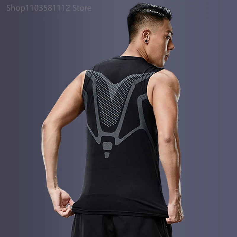 Men's Running Compression Shirts Short Sleeve Sport Gym Tees Fitness Quick Dry Sweatshirt Jogging Tracksuit Athletic Shirt Tops