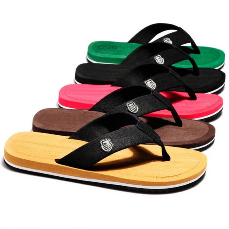 High Quality Summer Slippers Men Flip Flops Beach Sandals Non-Slip Casual Flat Shoes Slippers Indoor Shoes Men Outdoor Slides
