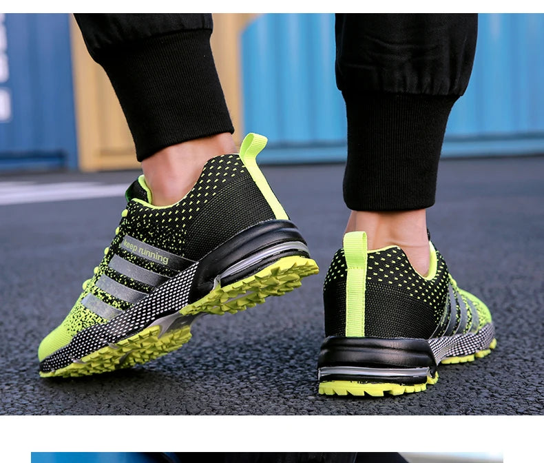 Men Shoes Comfortable Non-Slip Stable Shock Absorption Light Couple Shoes and Men's Sneakers Mesh Breathable Casual Basket Homme