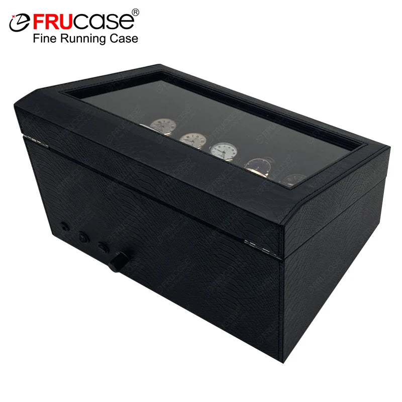 FRUCASE PU Watch Winder for automatic watches automatic winder 6 watches