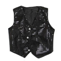Children Shining Sequins Vest Boys Girls Christmas Stage Performance Costumes Kids Hip-hop Jazz Stage Dance Vest Waistcoat