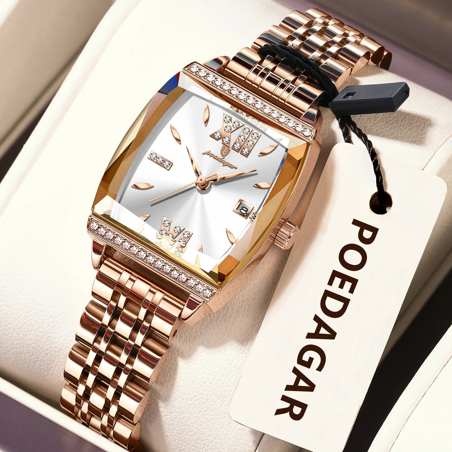 POEDAGAR Fashion Watch For Woman High Quality Waterproof Date Elegant Ladies Watch Stainless Steel Original Women Quartz Watches