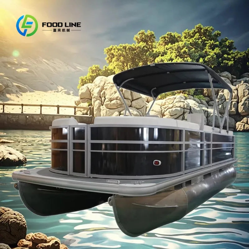 Inflatable Pontoon Yacht 16ft, High Quality Foldable Water Craft for Seaside Entertainment Fun