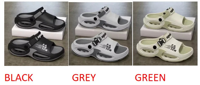 2025 Men's Beach Slippers Outdoor Sandals Comfortable Soft Sole EVA Slide Clogs Casual Shoes Men Women Beach Sandals Big Size