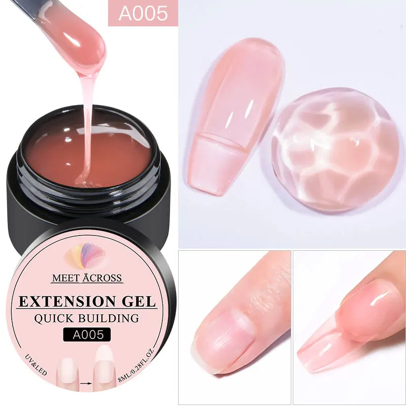 MEET ACROSS 8ml Pearl Shell Thread Gel Nail Polish 3D Semi Permanent Soak Off UV Gel Nail Art Varnish For Nails Manicure DIY