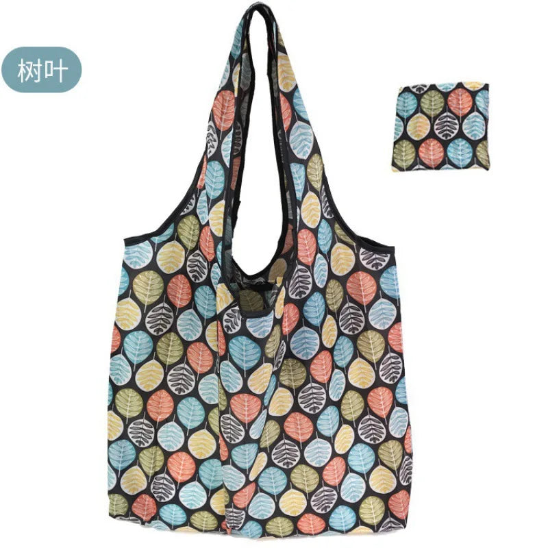 Large Reusable Shopping Bag for Women Shopper Tote Folding Bag Eco-Friendly Reusable Foldable Grocery Case Handbags Storage Bags