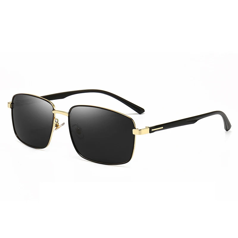 Business Metal Square Frame Polarized Sunglasses Luxury Oversized UV Protection Sun Protection Sunglasses 5027