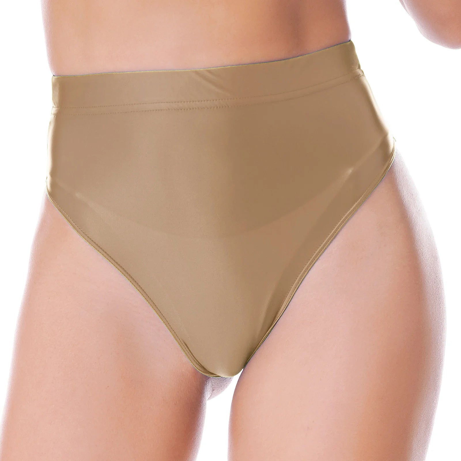 Elegant Women's Panties Glossy Breathable Underwear Sexy Lingerie High Waist Briefs Satin Underpants Knickers Swimsuit Bottoms