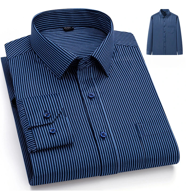 New in shirt elegant 40%cotton long-sleeve shirts for men slim fit Casual plain shirt plaid designer tops houndstooth clothes