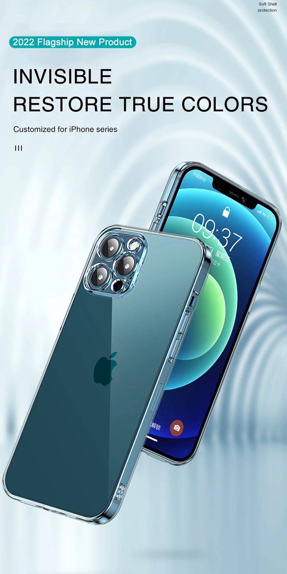 Clear Phone Case For iPhone 16 15 14 13 12 11 Pro Max Silicone Soft Cover For iPhone 13 Mini X XS Max XR 8 7 6 Plus Back Shell