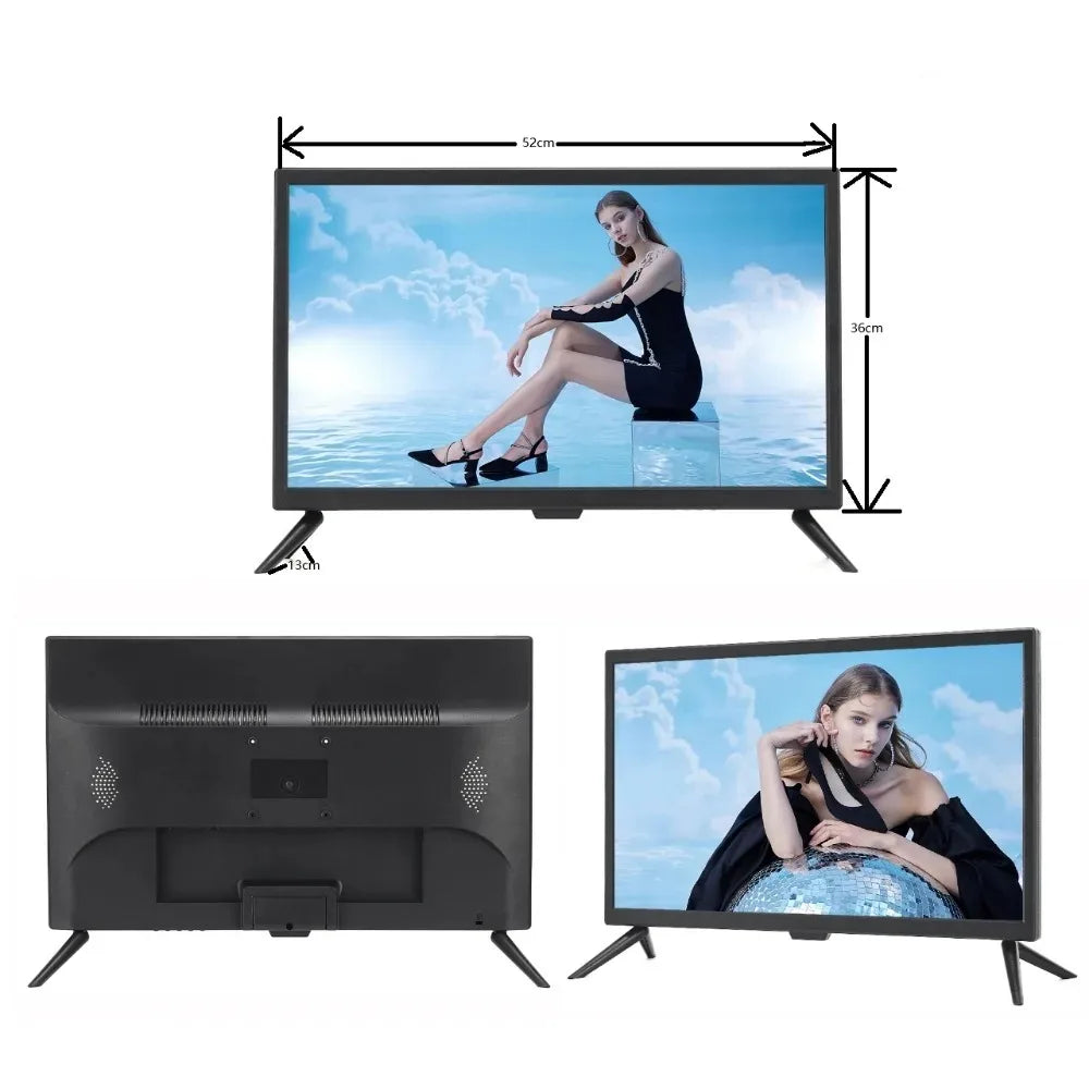 Android Smart TV 22 Inch HD LED Digital Television WiFi Built-in YouTube Netflix for Bedroom Kitchen Hotel Use
