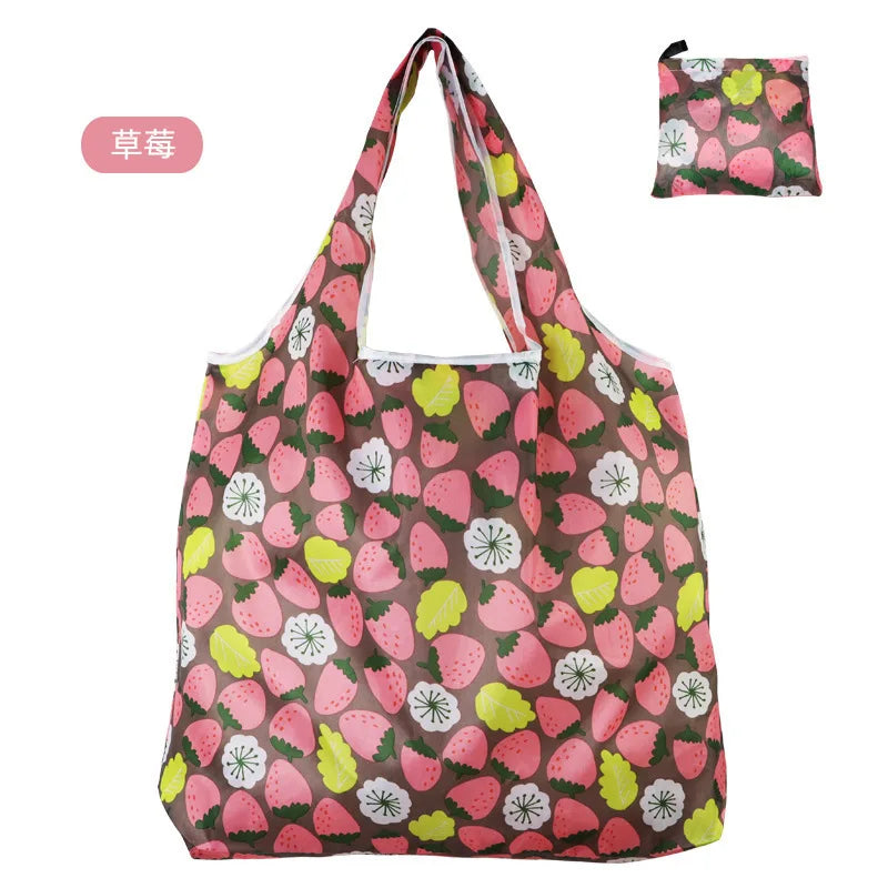 Large Reusable Shopping Bag for Women Shopper Tote Folding Bag Eco-Friendly Reusable Foldable Grocery Case Handbags Storage Bags