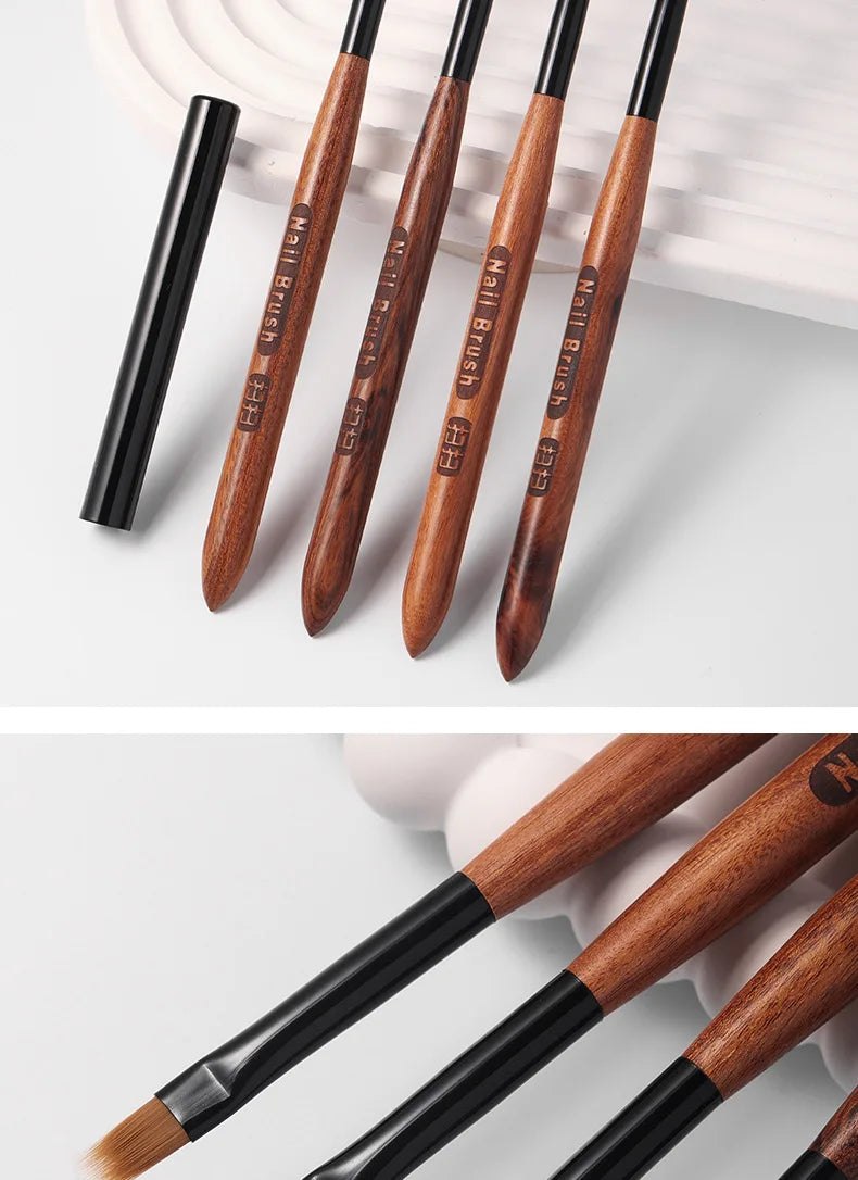 Gradient Nail Art Brush Acrylic Nail Ombre Pen DIY UV Gel Brushes Painting Drawing Flowers Nails Brush Manicure Tools for Salon