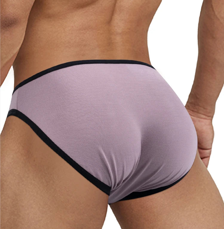 Men Modal 3D Pouch Briefs Athletic Sports Male Breathable Skin-friendly Soft Underwear High Stretch Underpants for Daily Wear
