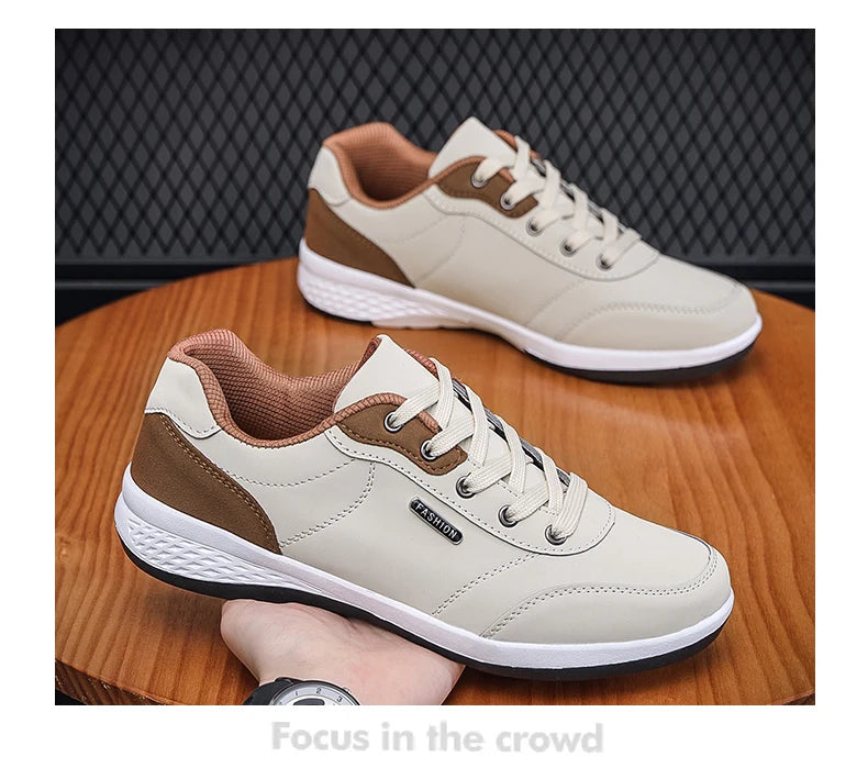 Pu Leather Men Shoes Sneakers Trend Casual Skateboarding Shoes Male Sneakers Non-slip Footwear Men Vulcanized Shoes Men Sneaker
