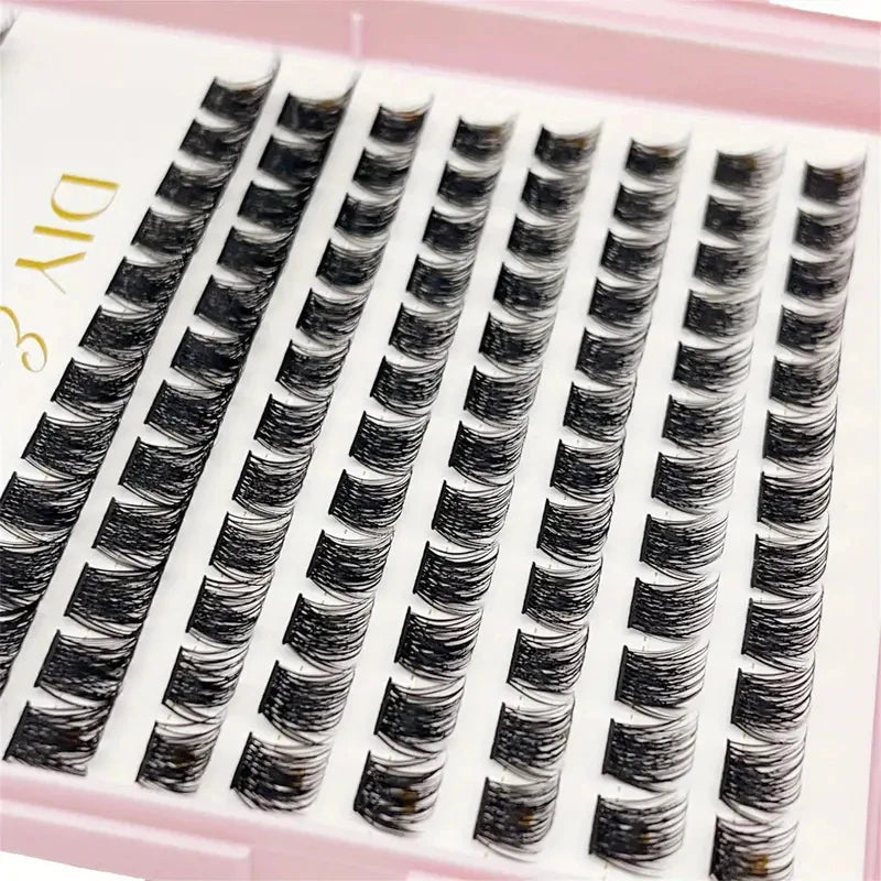 Eyelash Extension Kit - Individual Eyelashes Set, D-Curl, Multiple Lengths, Odorless, Easy to Apply for Home Makeup Books