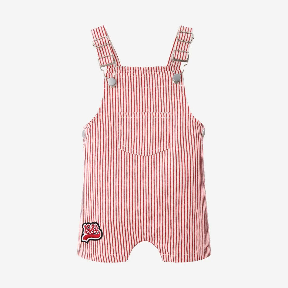 Family Matching Pinstripe Denim Patch Outfits – Baby Girl, Boys & Kids Clothing Set