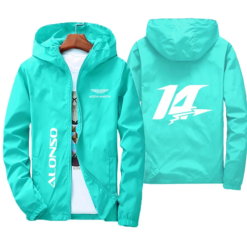 2026 new Aston Martin racing spring and autumn zipper jacket, unisex windproof jacket, casual fashion hooded jacket