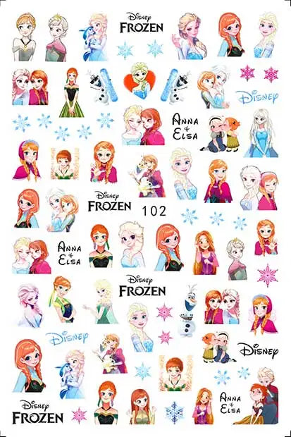 Disney Cartoon Adhesive Nail Stickers Nail Decorative Decals Nail Sliders Stitch Mickey 3D Stickers Press on Nails