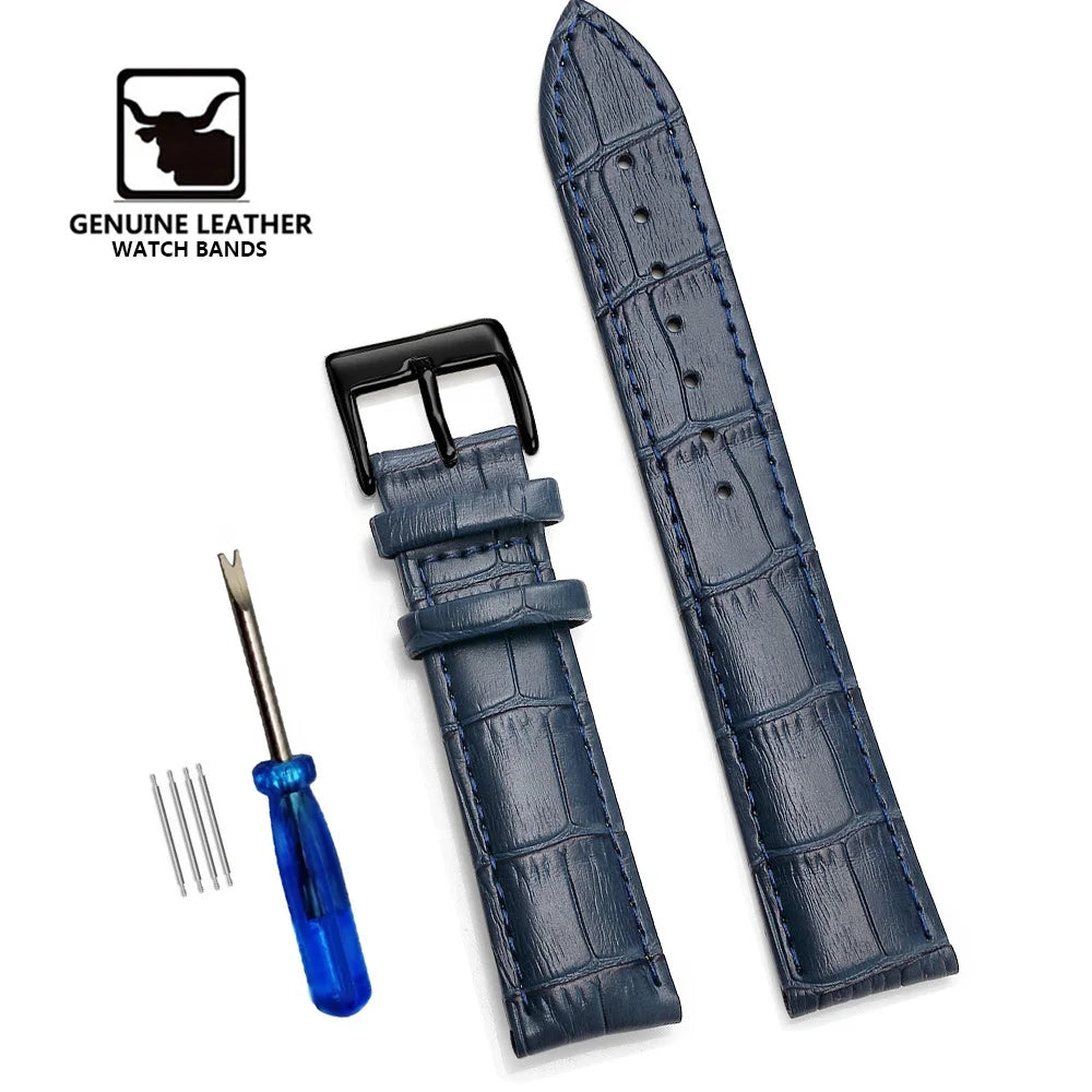 Premium Genuine Leather Watch Band – Multi-Size Wrist Strap