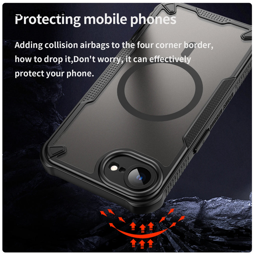 Translucent Matte Armor Case For iPhone 17e Skin-Friendly Matte Full Back Case For iPhone 17e Cover For iPhone 17e/16e Case