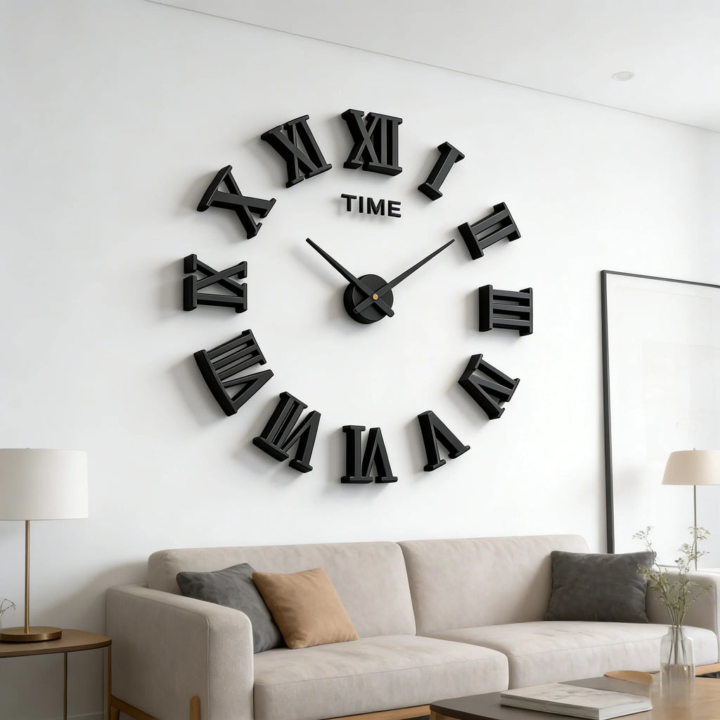 New Modern Design Large Wall Clock 3D DIY Quartz Clocks Fashion Watches Acrylic Mirror Stickers Living Room Home Decor Horloge