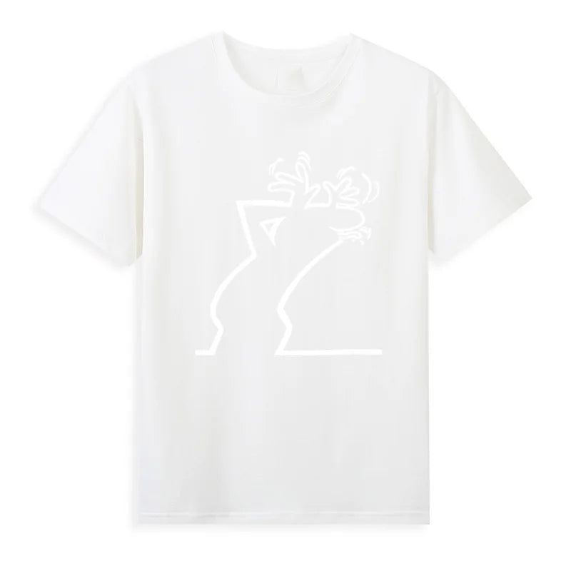 Casual Men's Short Sleeve Round Neck Fashion Cotton Graphic Printed T - Shirts Tops