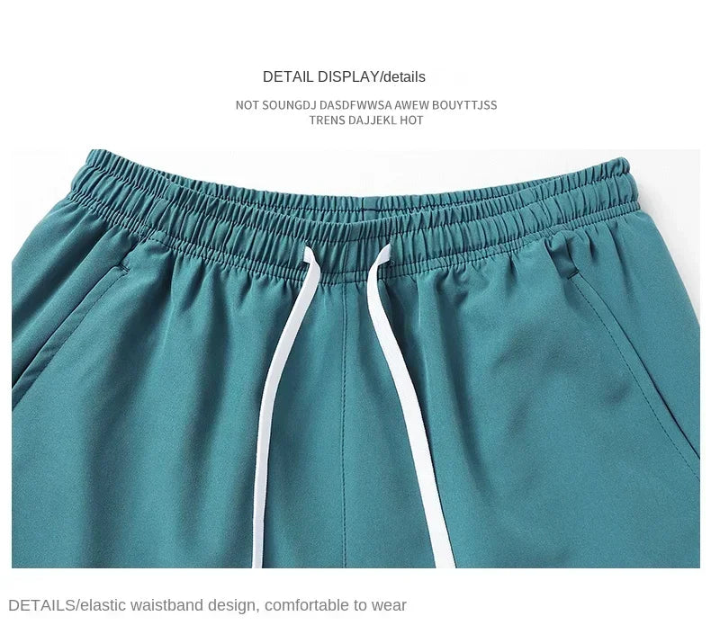 New Mens Fitness Lightweight Sweatpants Summer Casual Pockets Shorts Basic Solid Color Short Pants Jogging Beach Shorts Men