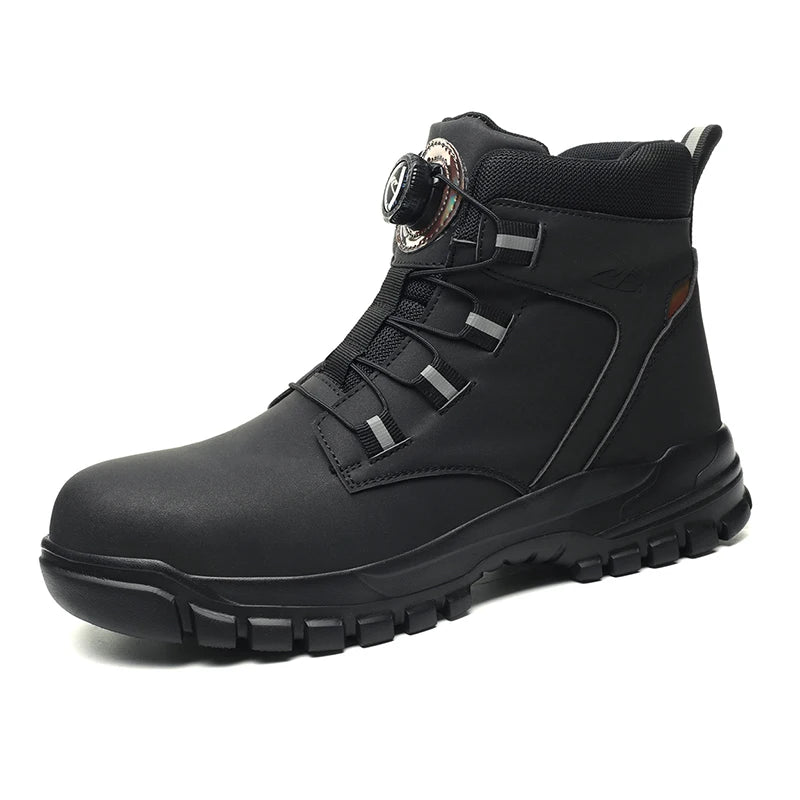 comfortable safety shoes for men high waterproof work shoes non-slip safety boots rubber outsole working sneakers with metal toe