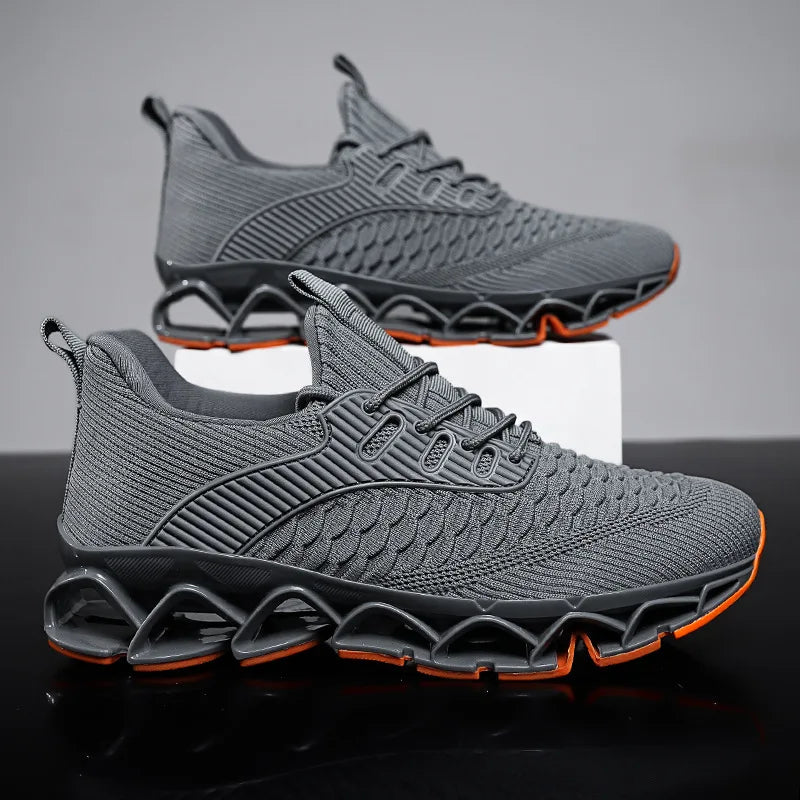 1 Pair Large Size Running Shoes for Men Antiskid Damping Cool Outsole Walking Trekking Leisure Summer Running Zapatills Sneakers