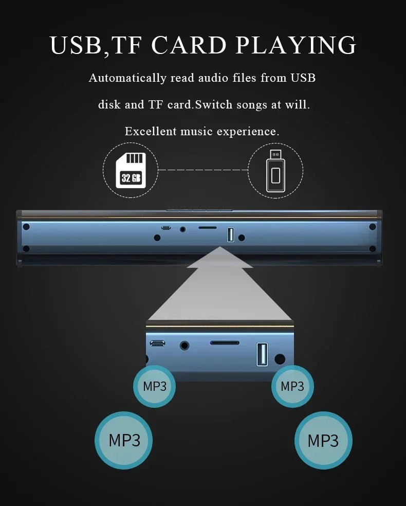 Portable Super Powerful Sound Bar Wireless Bluetooth Speaker Surround Stereo Home TV Sound Box Subwoofer FM Radio Caixa De Som