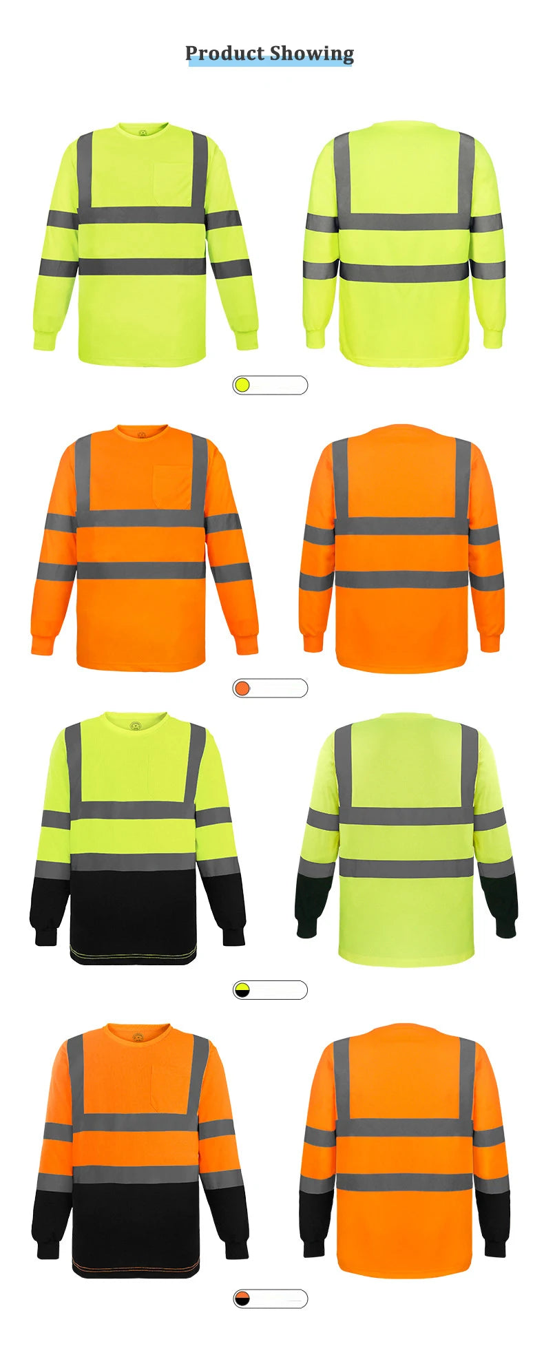 Long Sleeve Breathable T Shirt for Work Warehouse Construction Workwear Shirts Man Workshop Clothes