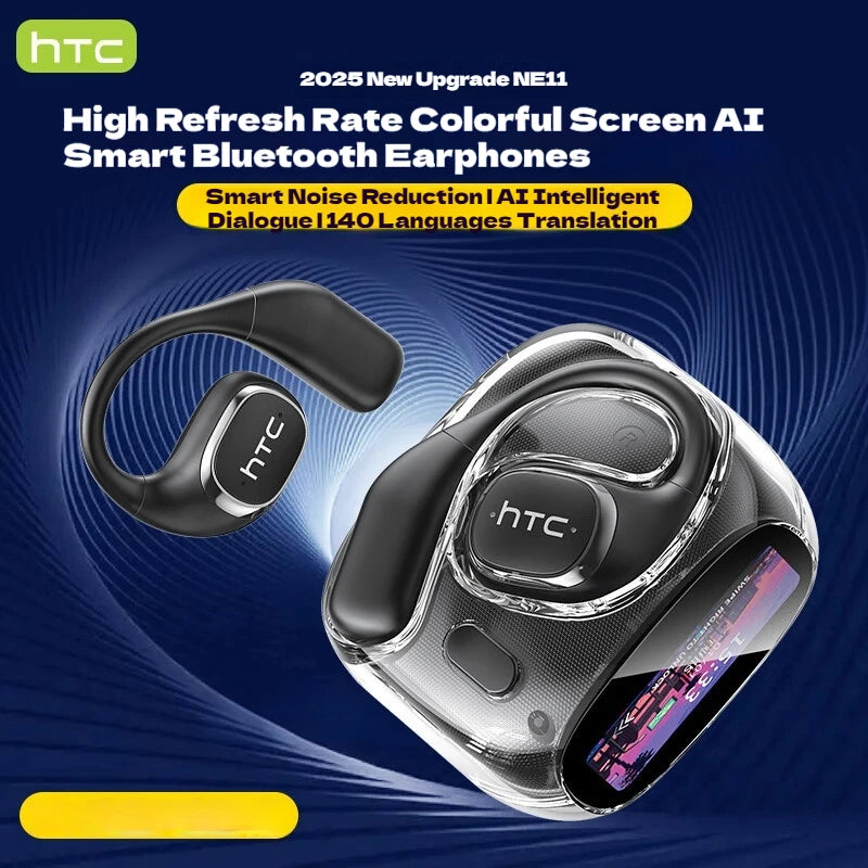 HTC AI Translation Earphones Microsoft Model High Definition Screen 48H long Battery Endurance Wireless Bluetooth Office Gift