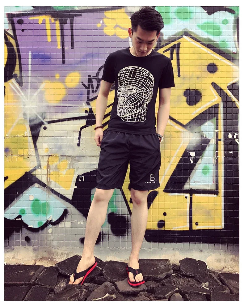 High quality Big Size Hot Sale Flip Flops Men Summer Beach Slippers Men Fashion Brand Breathable Casual Men Slippers Black Blue