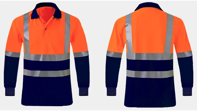 Safety Reflective T shirts High quality Working T-shirt with Reflection Tapes Road Construction Security Tops