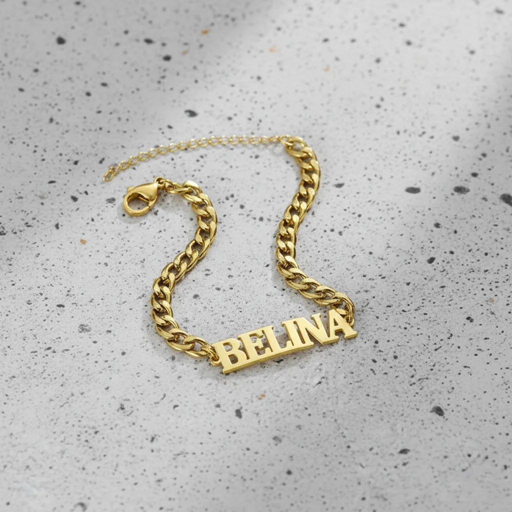 Custom Name Charm Bracelet for Women Personalized Stainless Steel 5mm Cuban Bracelet Jewelry Accessories Boyfriend Couple Gift