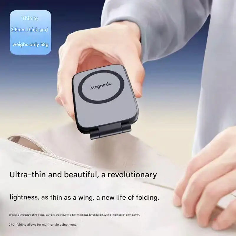 Ultra-thin magnetic phone holder with strong magnetic attraction, does not obstruct the view, foldable design, car phone holder