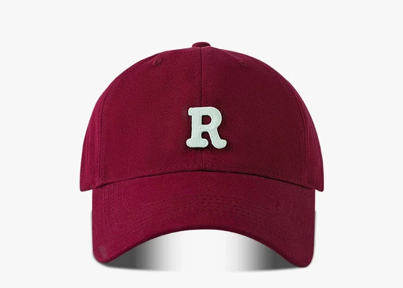 2025 Large Head Circumference Baseball Cap Men's /Women's Dome Hat Soft Top Cap 60/65cm Sun Protection  Letter R Hat Adult Caps