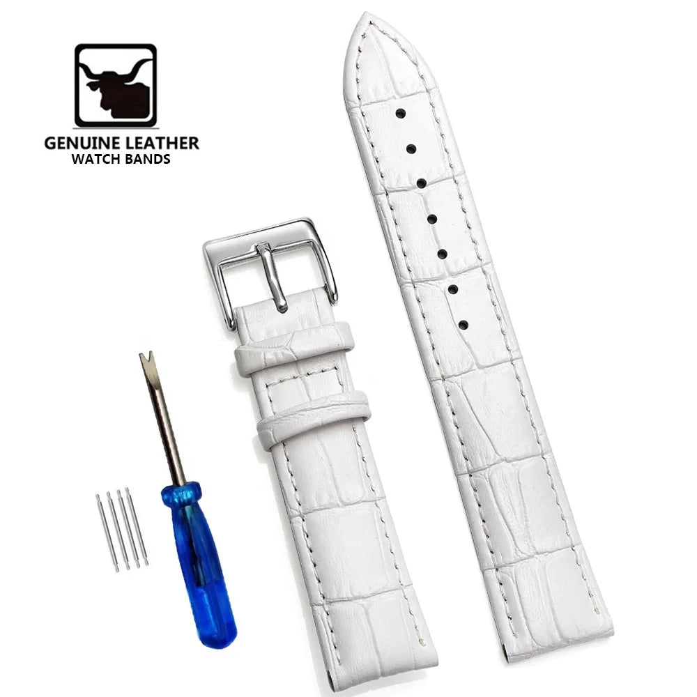 Premium Genuine Leather Watch Band – Multi-Size Wrist Strap