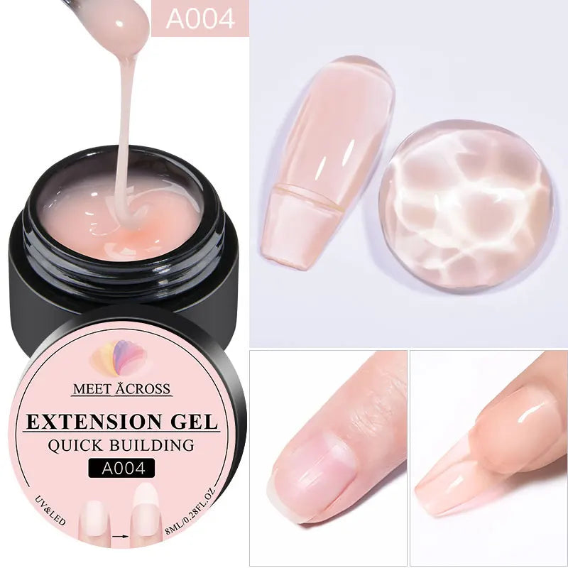 MEET ACROSS 8ml Pearl Shell Thread Gel Nail Polish 3D Semi Permanent Soak Off UV Gel Nail Art Varnish For Nails Manicure DIY
